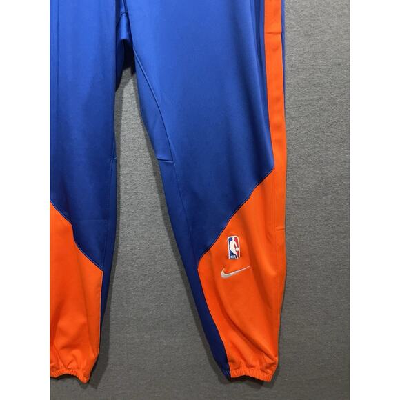 Nike New York Knicks NBA Pregame Warmup Button Sweatpants Blue MEN Size L Tall - Picture 5 of 12
